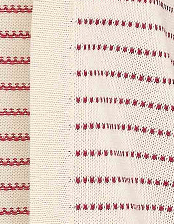 Vest Kort Ruby Stripe Red detail