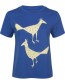 T-shirt Bird Couple Worker Blue
