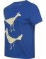 T-shirt Bird Couple Worker Blue detail