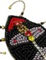 Handgemaakte Broche Kever Zwart detail