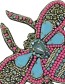 Handgemaakte Broche Vlinder Roze detail