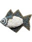 Handgemaakte Broche Vis Baby Blue