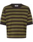 Trui Top Fijn Gebreid Stripe Avocado Java
