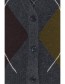 Cardigan Byosmilla Dark Grey Mel. Argyle detail