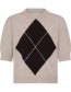 Trui  Korte Mouw Byosmilla Humus Mel. Argyle