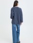 blauw wollen vest