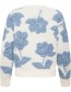 Trui Bymanda Blue Mel. Flower detail