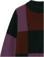 Trui Gotland Blocked Green Purple detail