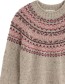 Trui Merinowol Port Kinnis Dark Rose Mix detail