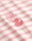 T-shirt What The Duck Striped White Blush detail