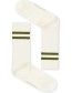 Tennissokken Lime Stripes Ecru detail