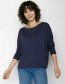 blauwe duurzame longsleeve