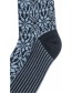 Noorse Wollen Sokken Sternen Dark Blue detail
