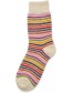 Wollen Sokken Stripe Multi Creme
