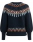 Trui Oslo Black Beauty detail