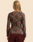 Groene Lalamour Monroe longsleeve met bloemen dessin en V-hals, eerlijk geproduc