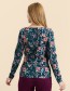 Groene Lalamour longsleeve Puck met ronde hals en vogel-bloemen dessin, eerlijk 