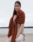 Shawl Alpaca Brushed Solid Brick