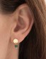 Oorbellen Mini Coin Aventurine Gold