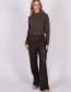 bruine vegan leather pantalon van The Clothed