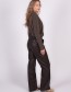 bruine leren broek van The Clothed