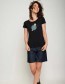 T-shirt Eucalyptus Zwart