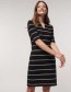 Jurk Streif Ocs Zwart White