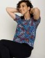 T-shirt Sparkling Leaves Paradise Blue
