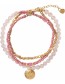 Armband Dazzle Rose Quartz Gold