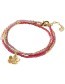 Goudkleurige Ketting En Armband Adventurous Rose Quartz detail