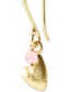 Vergulde Oorbellen Generous Rose Quartz detail