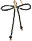 Oorbellen Bow Black Onyx Green detail