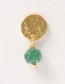 Oorbellen Mini Coin Aventurine Gold detail