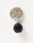 Oorbellen Mini Coin Zwart Onyx Silver detail