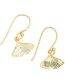 Oorbellen Gingko Messing 18k Verguld