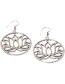 Oorbellen Brass Silver Round Lotus