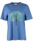 T‑shirt Boxy Tree Blue