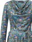 Jurk Belga Romatic Flower Hunter Green detail