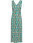 Jurk Kylie Tropisch Fish Aqua Marine