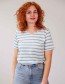 T-Shirt Refibra V Stripe Blue