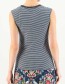 Top Let Love Rule Birdy Stripe Blauw