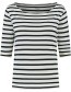 Shirt Refibra 3/4 Mouw Stripe Blue