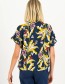 Blouse Cubistic Romance Fleurs  D hibiscus