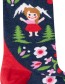Sokken Organic Sensational Steps Happy Lama Navy Red detail