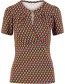 T&#8209;shirt Criss Cross Coeur Fleurs Dansantes