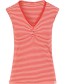 Top Let Love Rule Hot Stripe Red