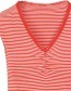 Top Let Love Rule Hot Stripe Red detail