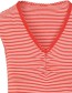 Top Let Love Rule Hot Stripe Red detail