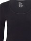 Bamboe Longsleeve Driekwart Mouw Zwart detail