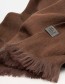 Shawl Alpaca Brushed Solid Praline detail